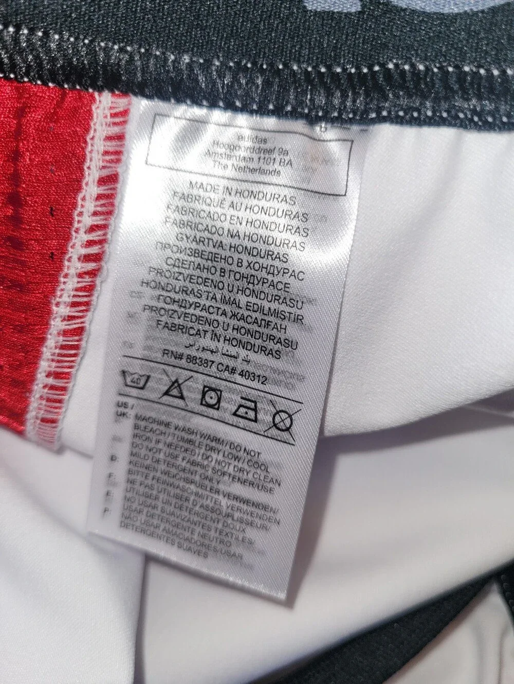Adidas Mens 2XL Woven A1 Stock Football Pants White Red Drawstring Waist GG7417
